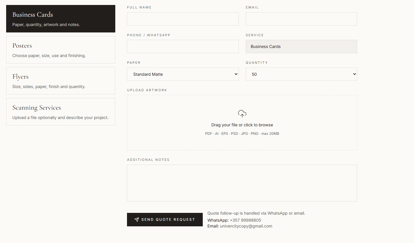 Custom quote system built by Sundmalm
